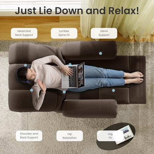 Power Recliner Chair for Adults, Adjustable Electric Lift, USB Port, Beige White E472068