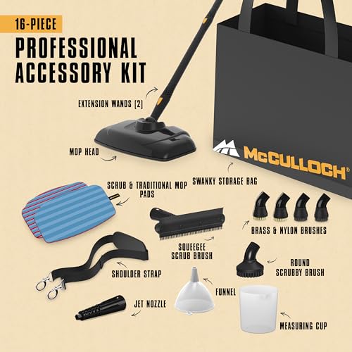 Handheld Steam Cleaner with 11 Accessories for Home, Tile, Grout, and Car Detailing K2885