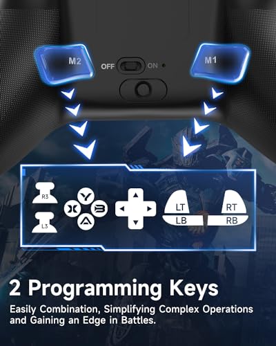 Wireless Bluetooth Controller with Hall Joysticks for PC, Android, Steam and Switch E86358