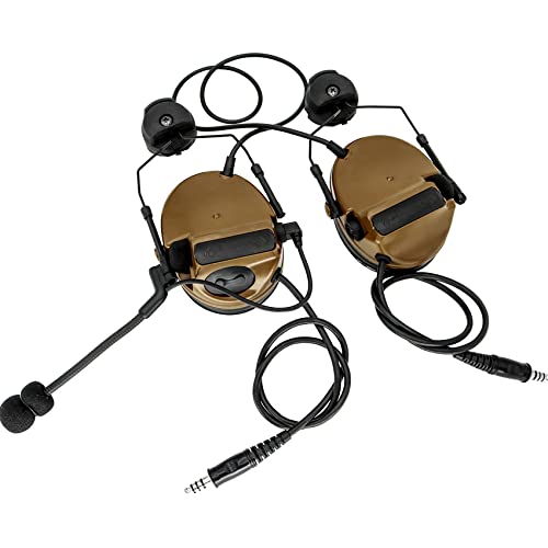 Tactical Headset with ARC Helmet Rail Mount and PTT Adapter A452970