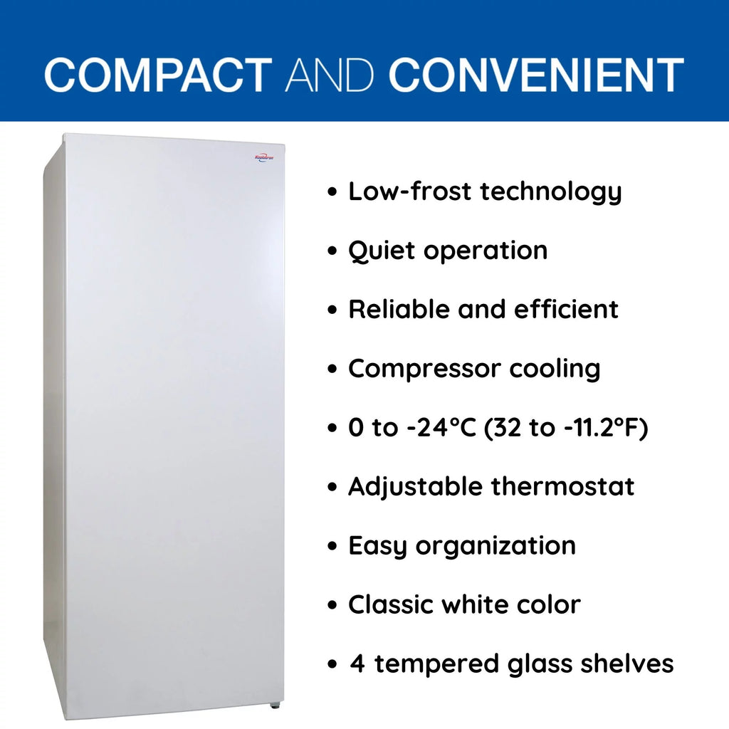 Upright Freezer, 7.0 cu ft, White, Low-Frost, Flat Back Z719