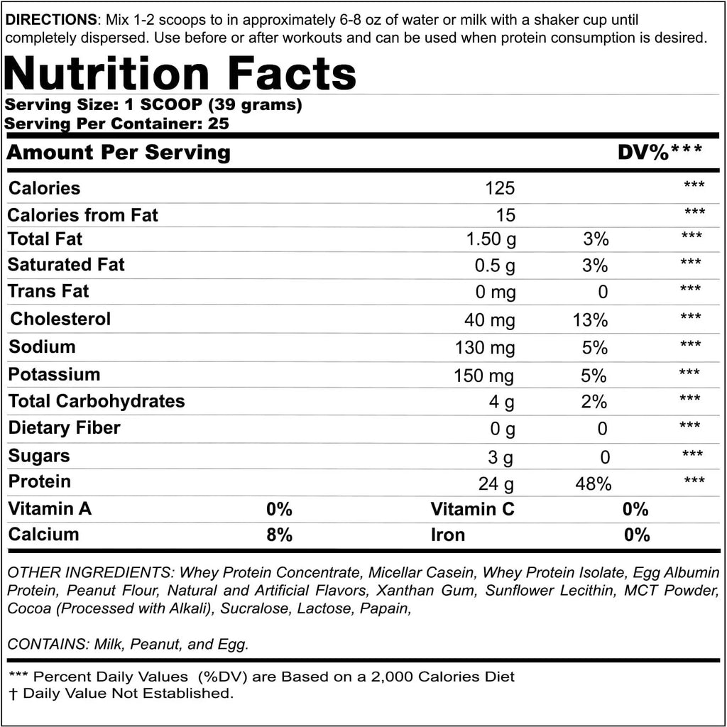 Chocolate Peanut Butter Protein Powder, 2 lbs X8728