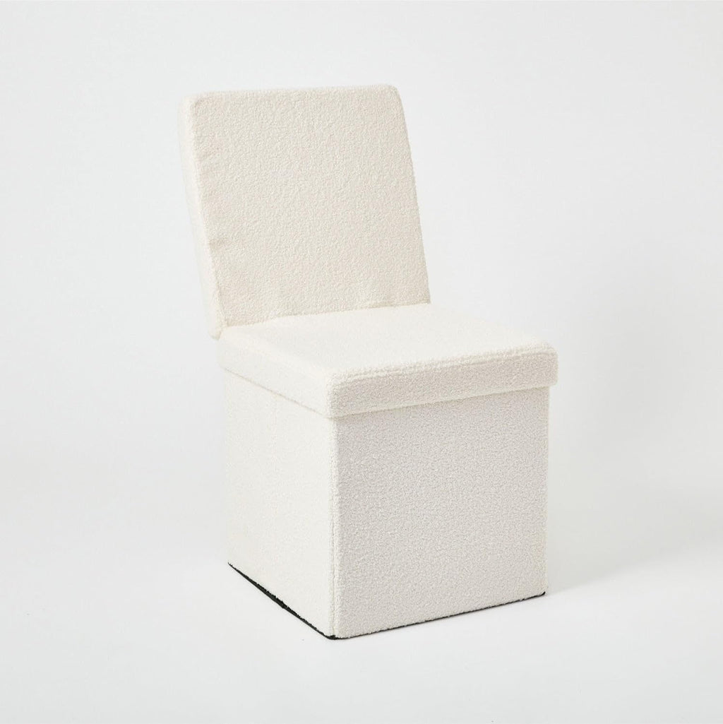 Dormify Carter Collapsible Storage Ottoman Chair | Small Space Living | Storage | Dorm Room Essentials | Dorm Essentials | Apartment Essentials | College Essentials | Dorm Room Essentials for Girls