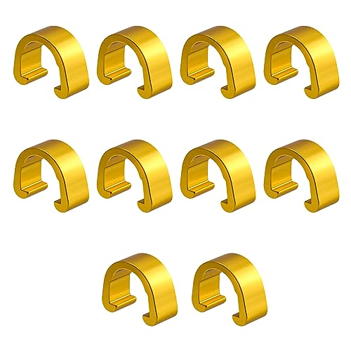 10 Pcs Aluminum Alloy Bike Cable C-clips Brake Cable Housing Clip Fixed Clamps Brake Derailleur Shifts Cable Clip Mountain Bike Bicycles Brake Cable Clips Buckle Bike Part And Accessory Bike Tools