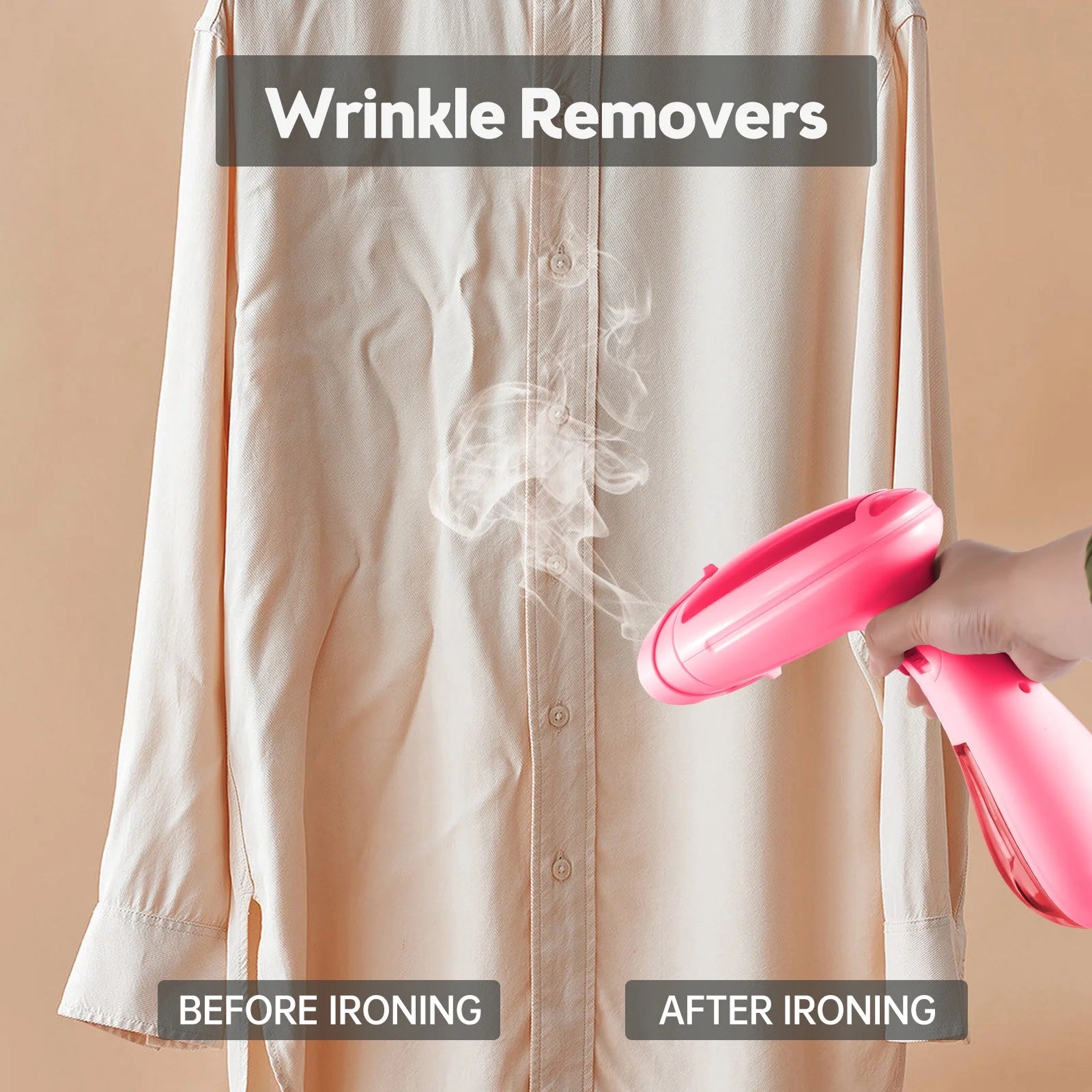 Handheld Travel Steamer for Clothes, Portable Fabric Wrinkle Remover D66920