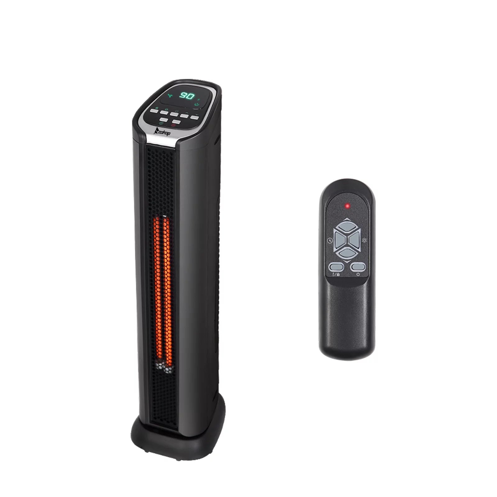 24" Space Heater, Indoor Use 1500W Quartz Infrared Fast Heating Heater for Office, Living Room, Bedroom, Electric Heater with Thermostat, Remote, 3 Modes, 12H Timer, 60 degree Oscillating