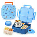 Kids Lunch Box with Thermos, 4 Compartments, Insulated, Drop-Proof, Dishwasher Safe I175