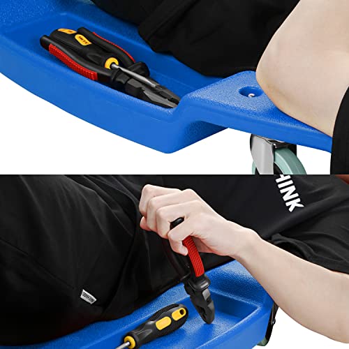 Low Profile Automotive Creeper with Padded Headrest, Red U80837
