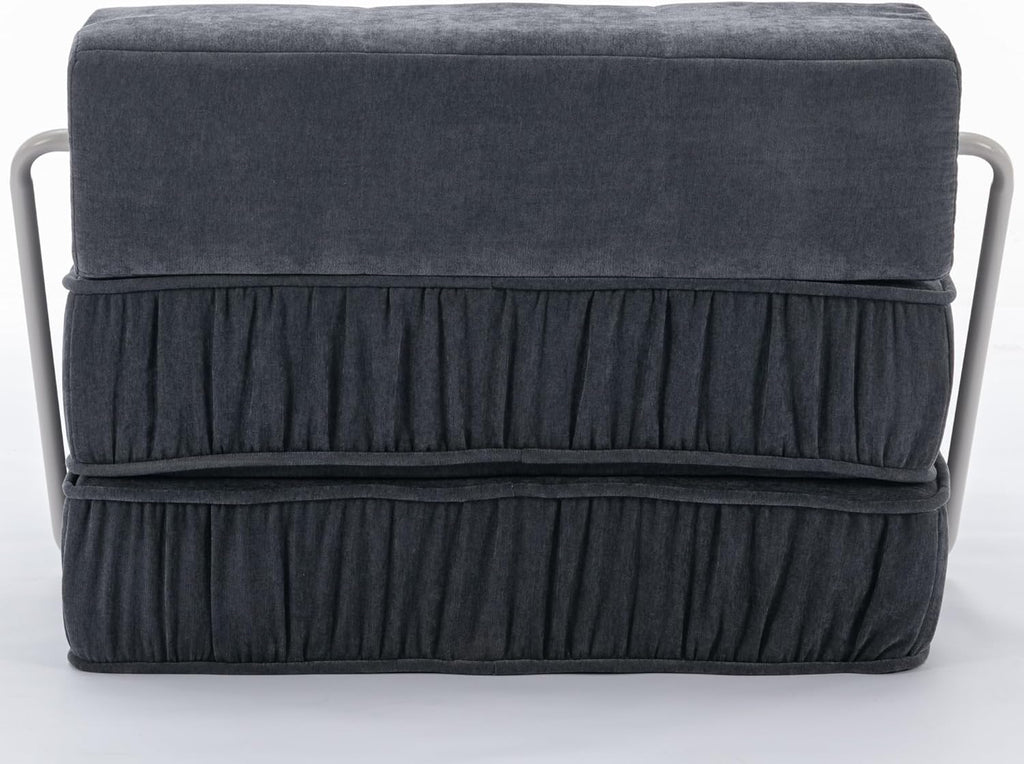 Sofa Bed with Memory Foam and Pillow, Washable Cover, Twin Size, Grey A1697