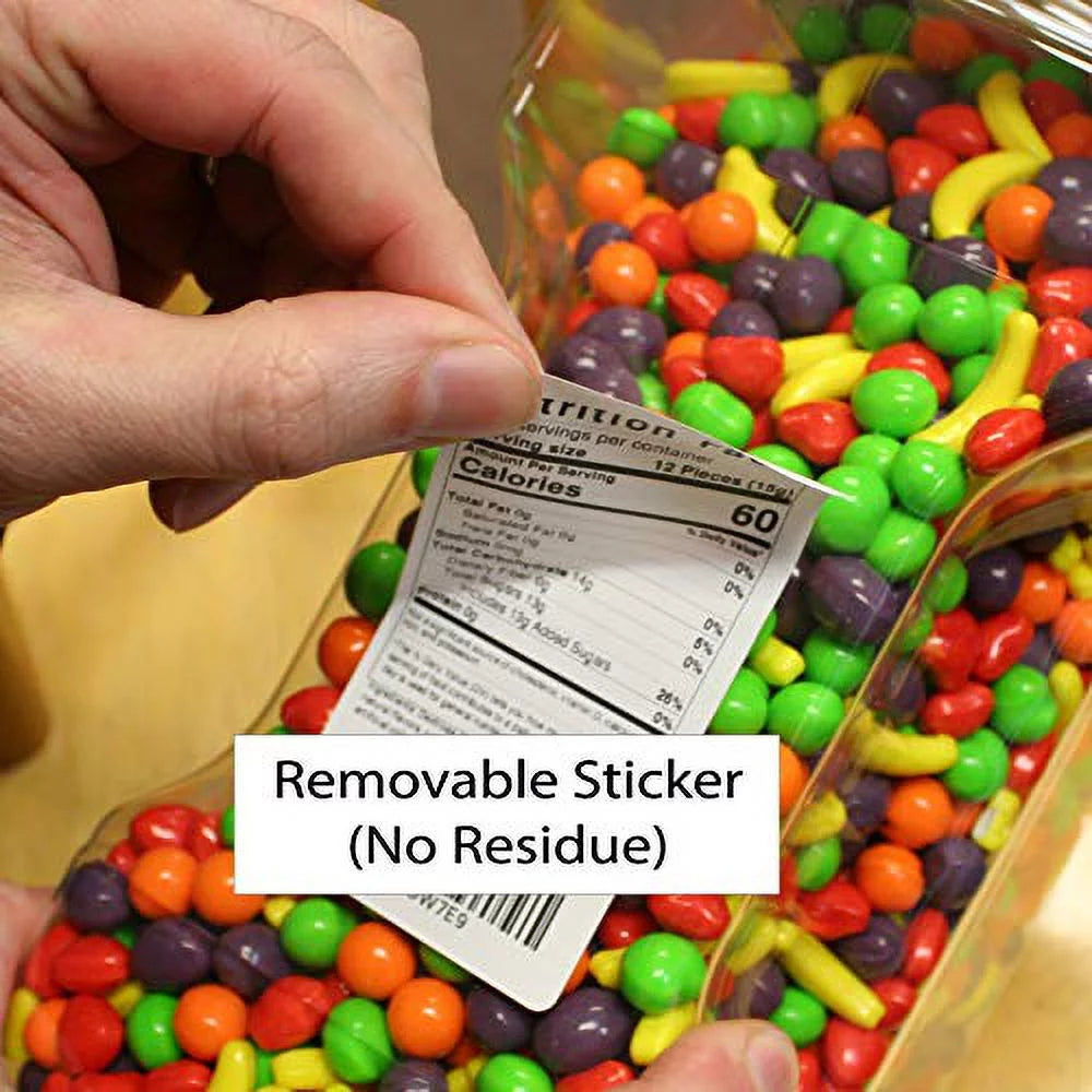 Mini Candy Bars - 2 Pound Bulk Chocolate Thin Mint in Reusable Square Jar U5721