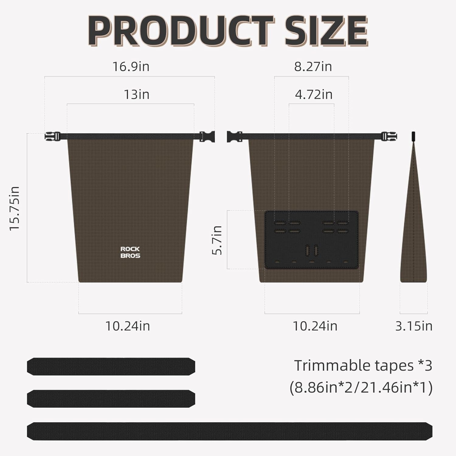 Bike Handlebar Bag Lightweight Front Storage H1682