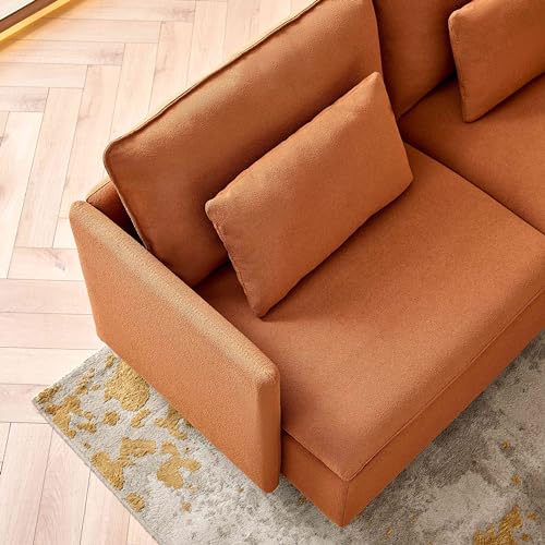L Shaped Sectional Couch with 5 Waist Pillows for Living Room O6158