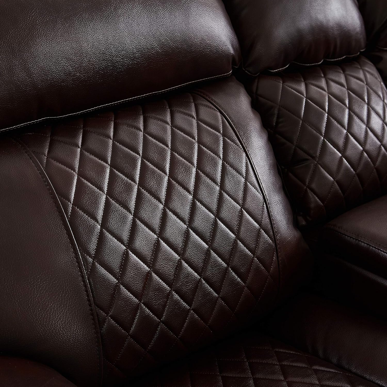 L-Shape PU Leather Reclining Sectional with Cup Holders and Storage P479