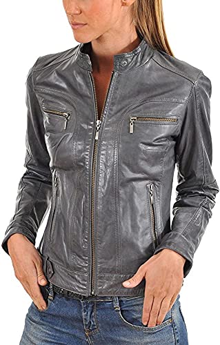 Women Leather Jacket - Lambskin Winter Vintage Motorcycle Biker Jacket, Moto Riding & Racing Jackets