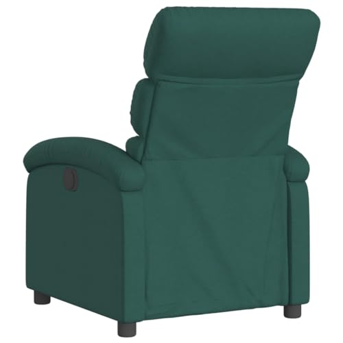 Recliner Chair Dark Green Fabric with Manual Adjustment X315