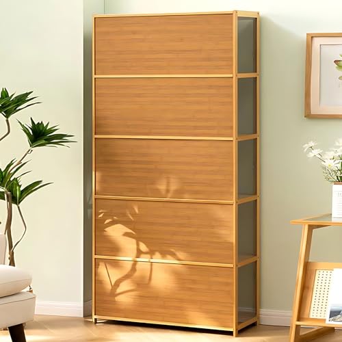 5-Tier Display Cabinet with Acrylic Glass Door for Collectibles and Books Z940241