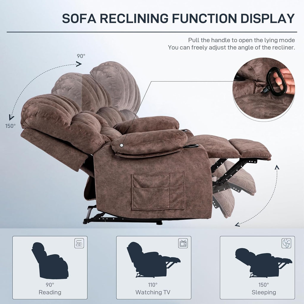 Massage Heated Recliner Chair with Cup Holders C311762