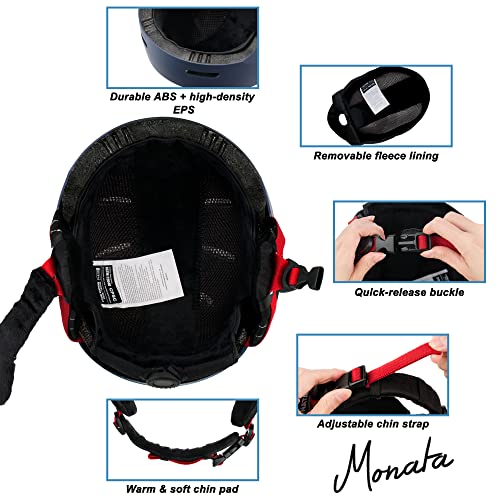 Ski Snowboard Helmet with Dial Fit and Ear Pads E430275