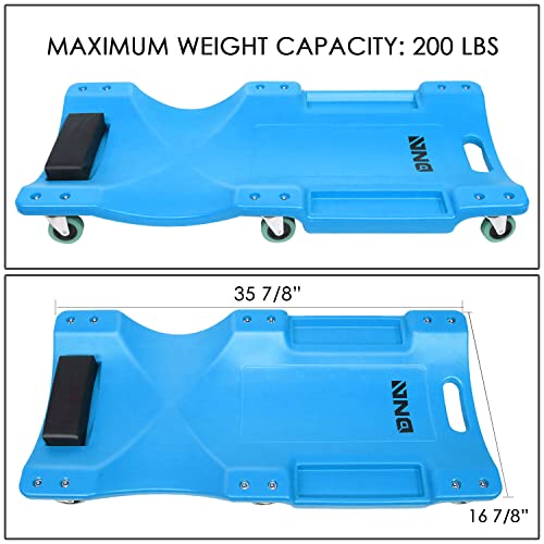 Low Profile Automotive Creeper with Padded Headrest, Red U80837
