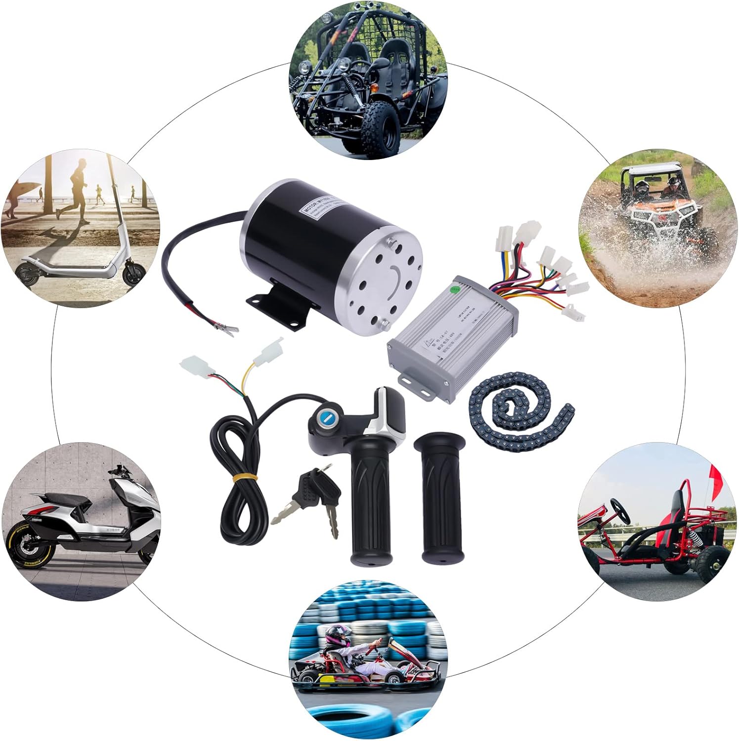 48V 1000W Brush Electric Bicycle Conversion Kit with Controller V157