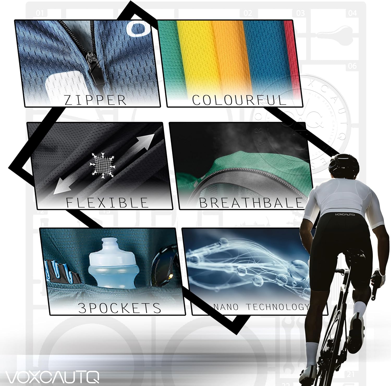 Men's Cycling Jersey Set with Bib Shorts N959286