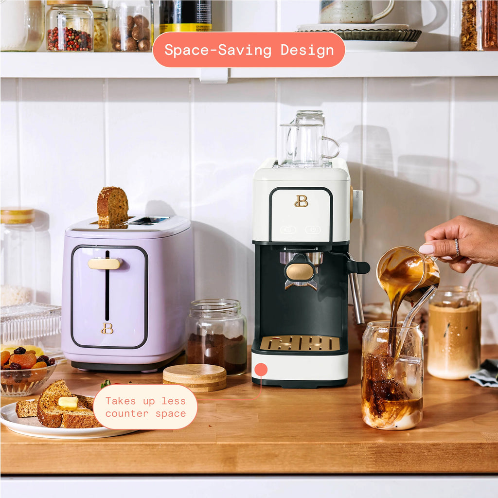 Slim Espresso Maker with 20-Bar Pressure, White B3796