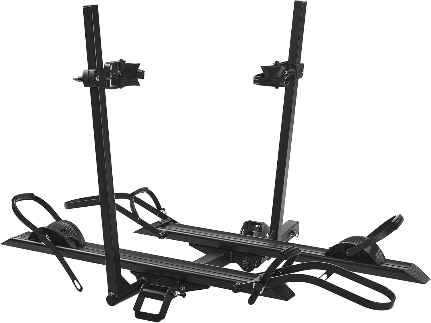 Young E-Bike Rack Hitch Mount Platform Style for Cars Trucks SUVs Minivans RV, fits E-Bike with Up to 5-inch Fat Tire, 200 lbs Capacity, Anti-falloff 360° Swirl Structure