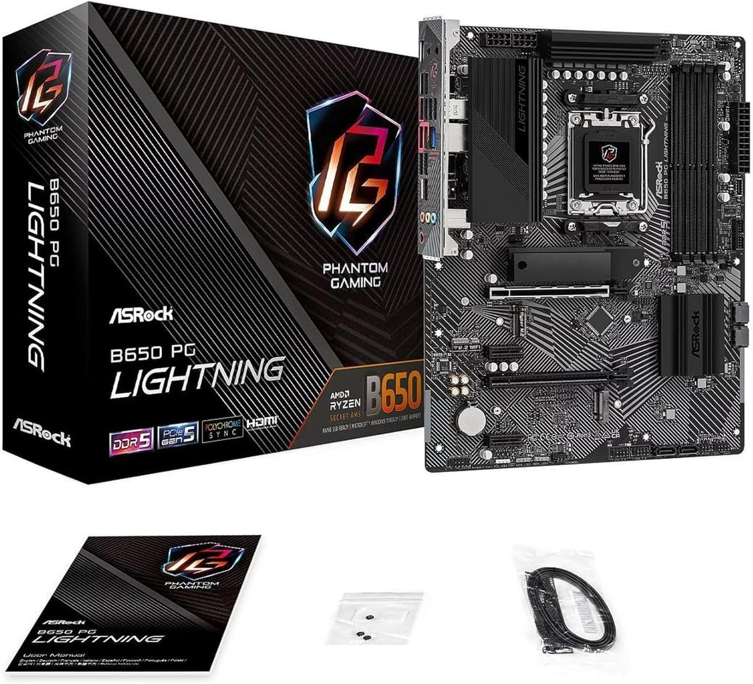 AM5 ATX Motherboard Bundle with AMD Ryzen 5 7600X, DDR5, PCIE 4.0 N39687