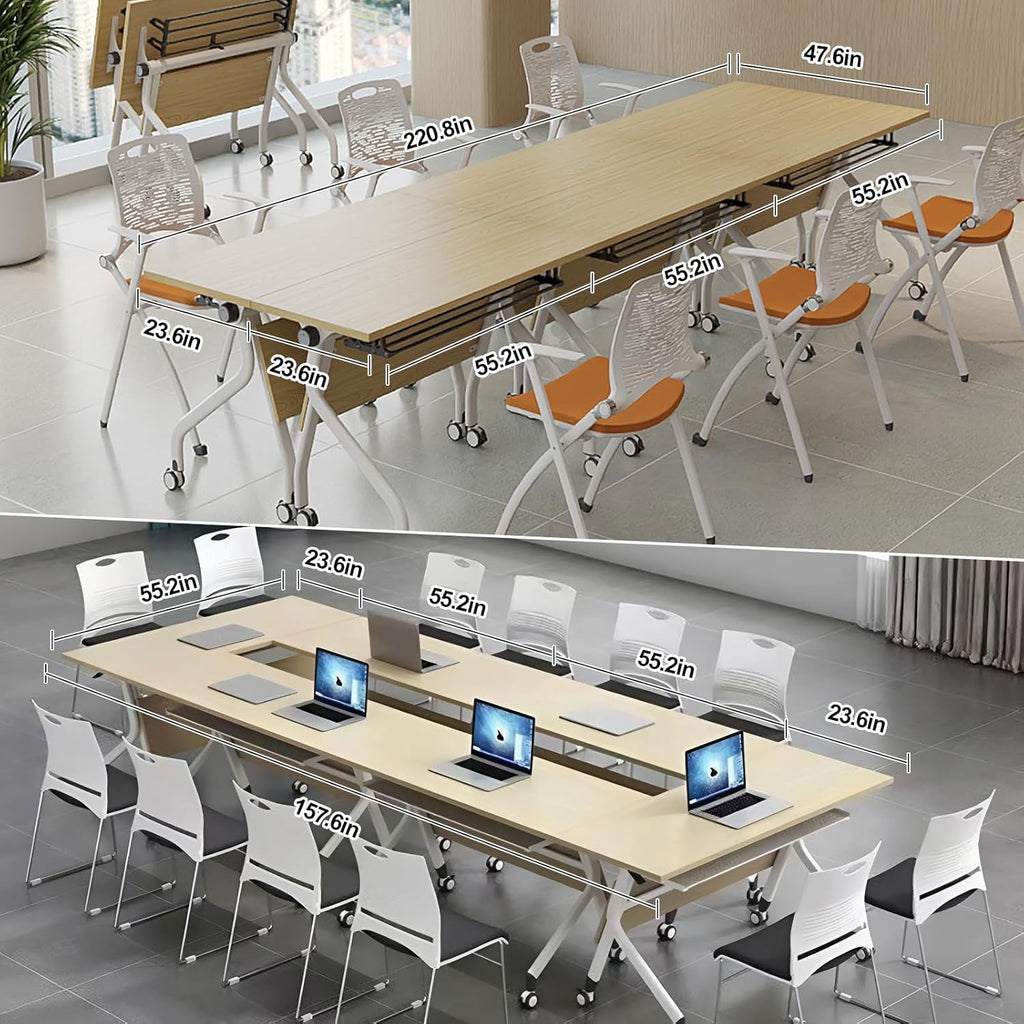 Folding Conference Table with Caster Wheels, 6-Pack G459