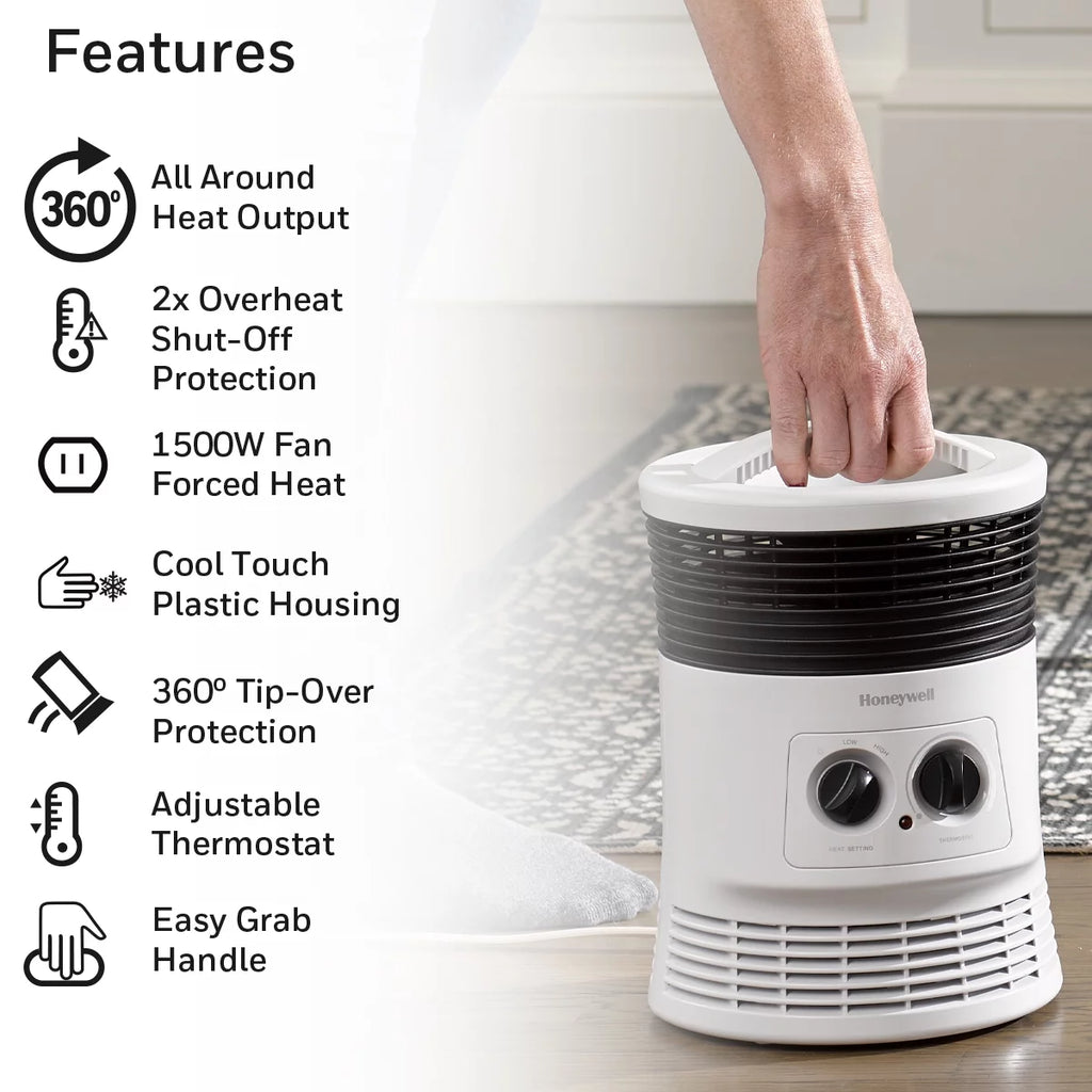 360 Surround Fan Forced Heater, White N8442