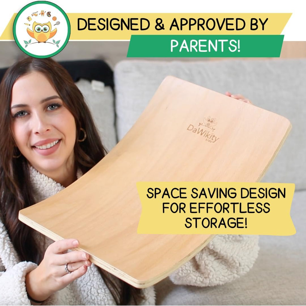 Wooden Wobble Board for Kids Balancing Trainer H3995