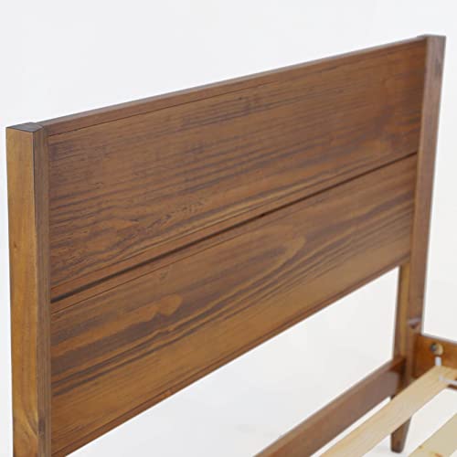 Solid Wood Platform Bed, Queen Size, Walnut W325341