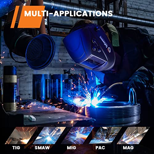 Welding Helmet Auto Darkening with 4 Arc Sensors, Rechargeable F848