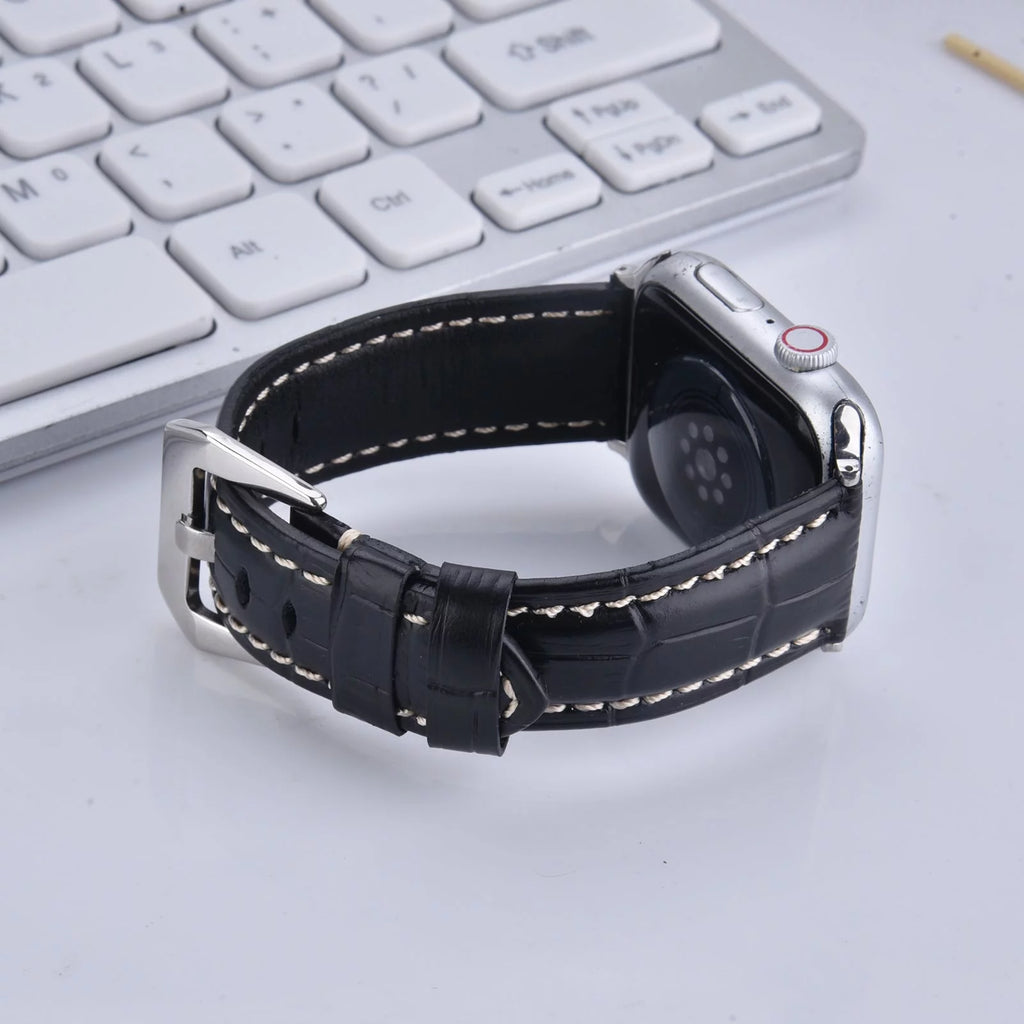 Genuine Leather Watch Band for 49mm 44mm 45mm 42mm J236