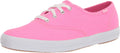 Keds Women's Champion Canvas Lace Up Sneaker, Neon Pink, 5