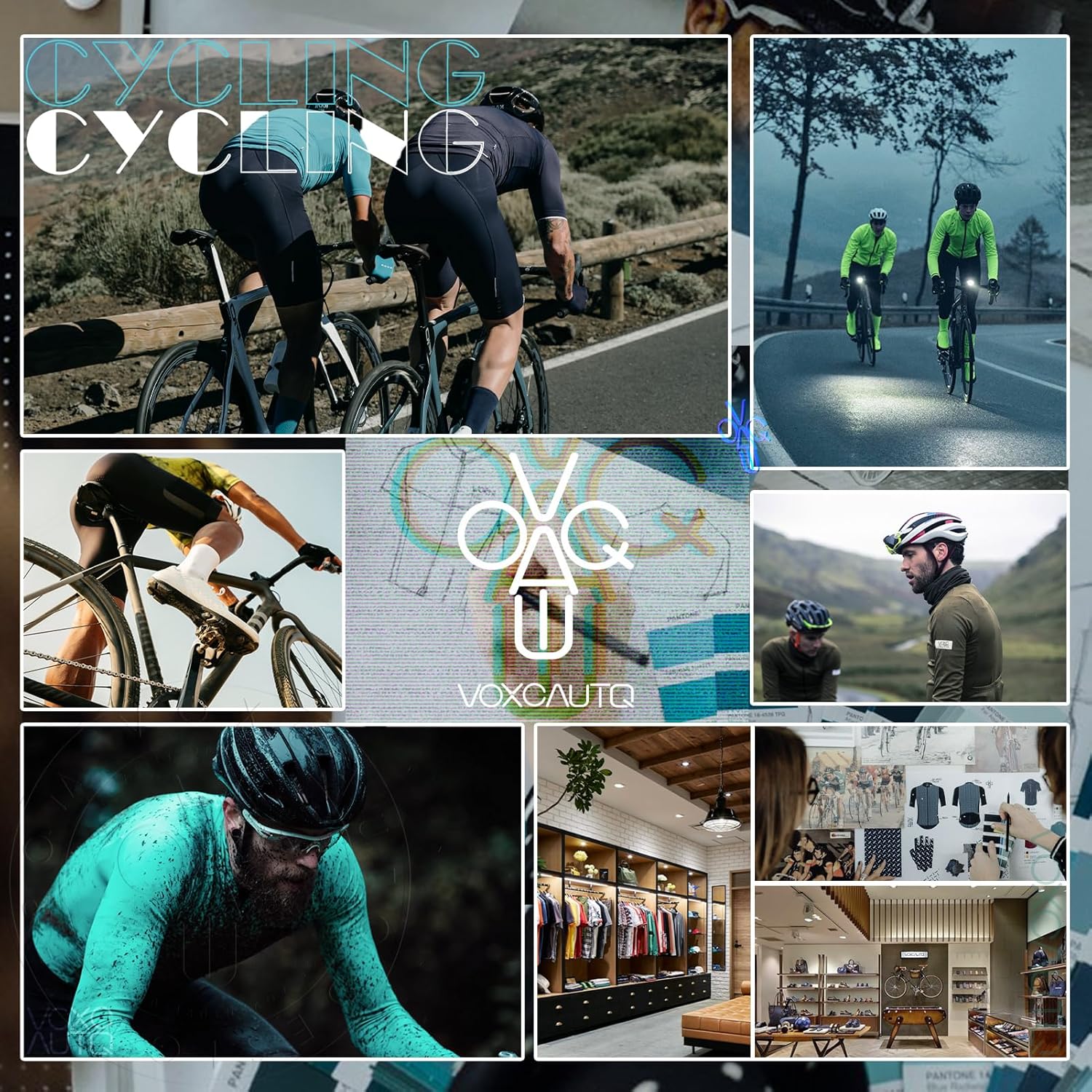 Men's Cycling Jersey Set with Bib Shorts N959286