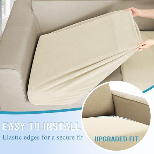 Waterproof Sectional Couch Cushion Covers 11 Pieces Stretch Jacquard L Shaped Sofa Slipcover A930203