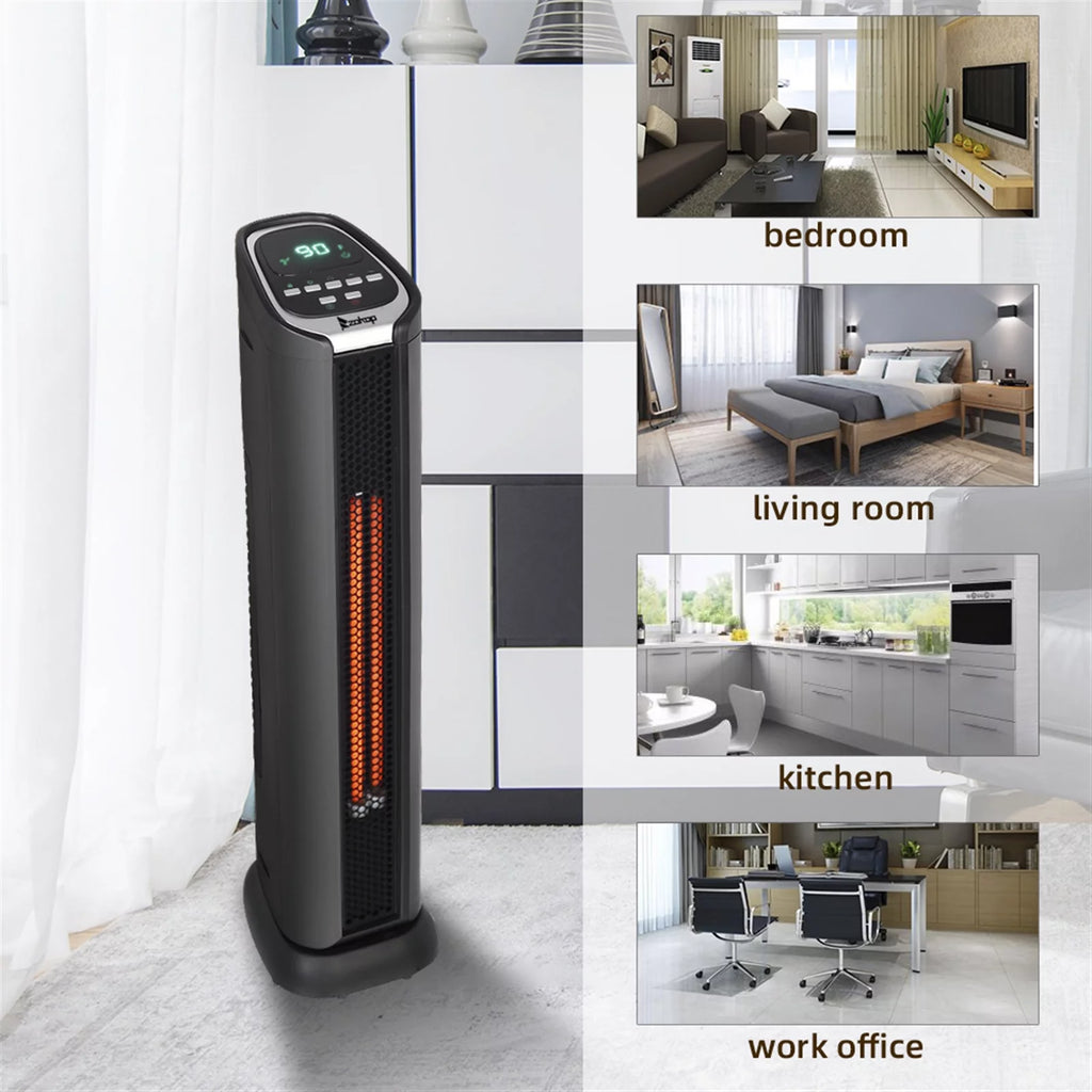 24" Indoor Quartz Infrared Space Heater with Thermostat and Remote D50005