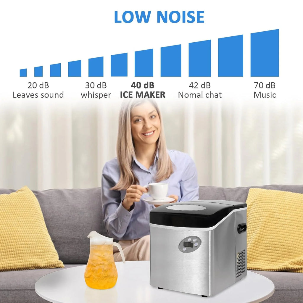Automatic Ice Cube Maker with Self Cleaning for Home Kitchen J3296