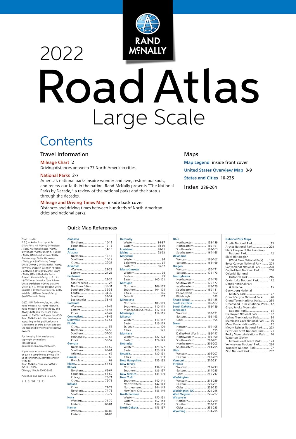 2022 Large Scale Road Atlas Q761