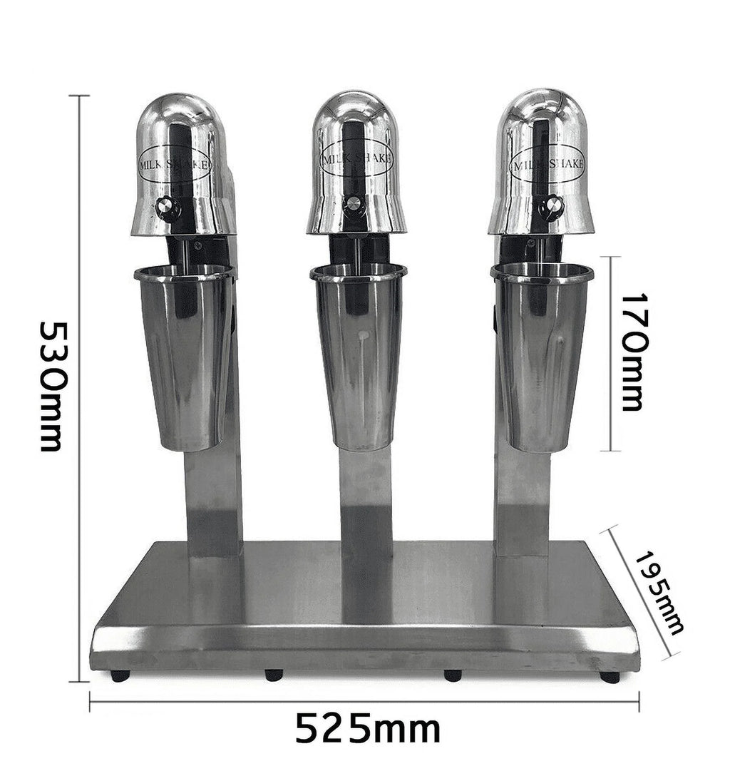 3 Head Milkshake Mixer Stainless Steel Electric U1368
