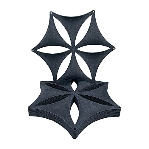 3D Flower Hanging Room Divider Panel 14"x12" Orange K41565