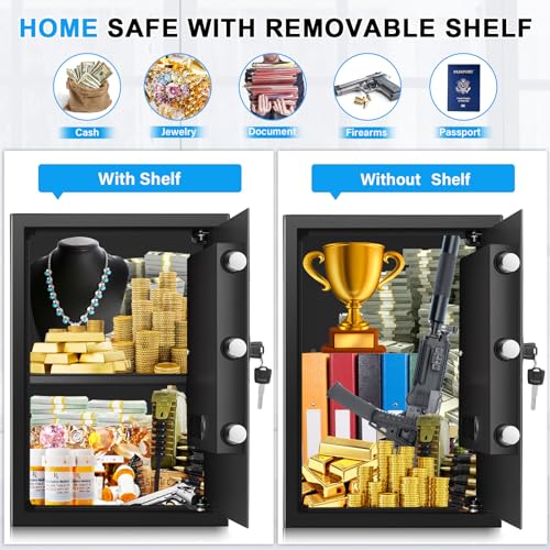 Large Home Safe Fireproof Waterproof with Electronic Keypad and Alarm System D846724
