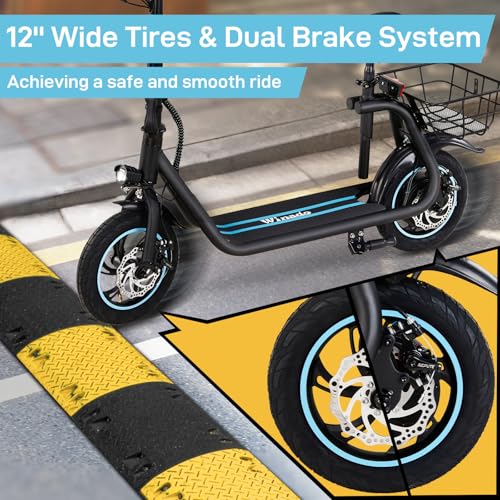Electric Scooter for Adults, Foldable, 450W Motor, 12" Pneumatic Tire, Dual Disc Brake D9923