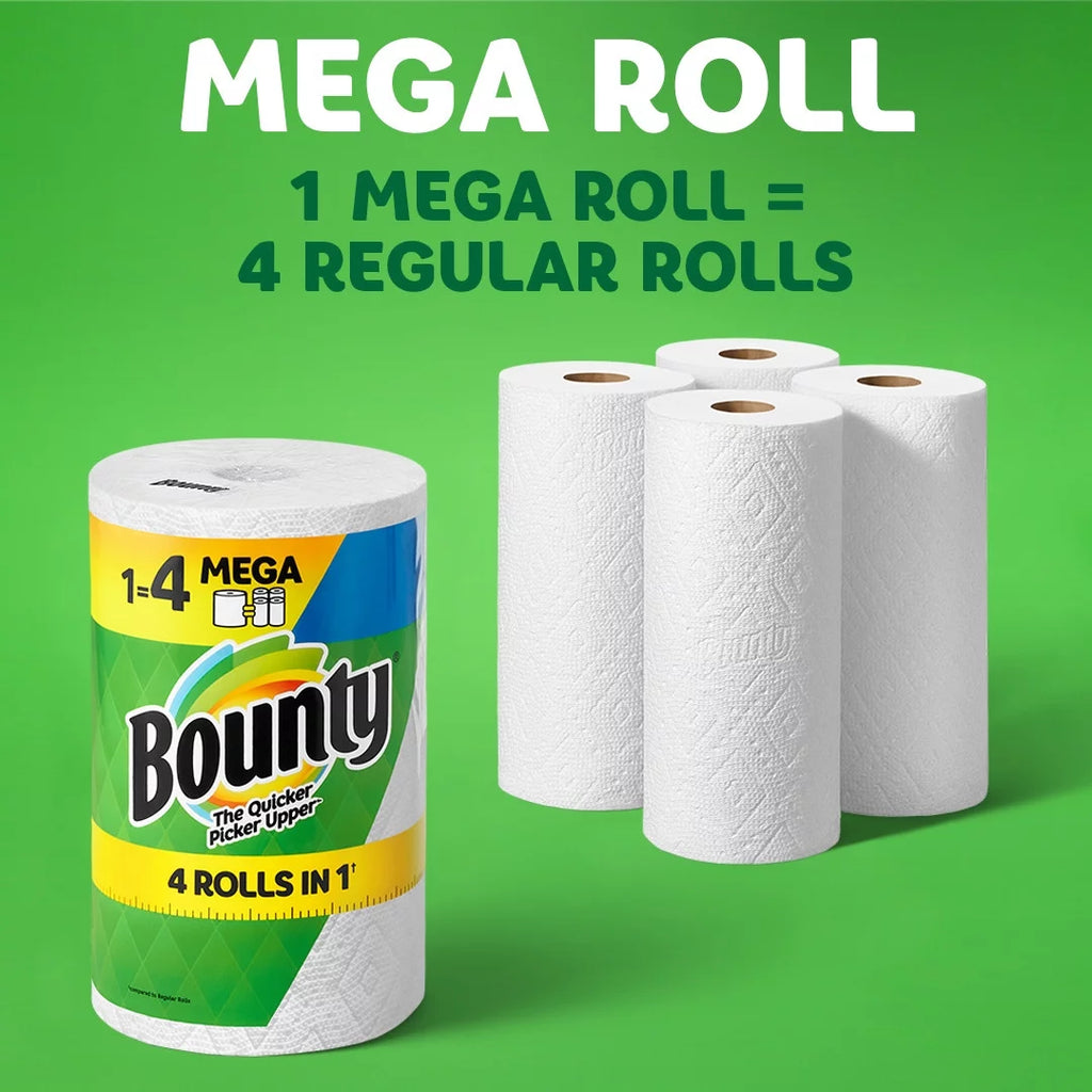 Paper Towels, 6 Mega Rolls, White T22158