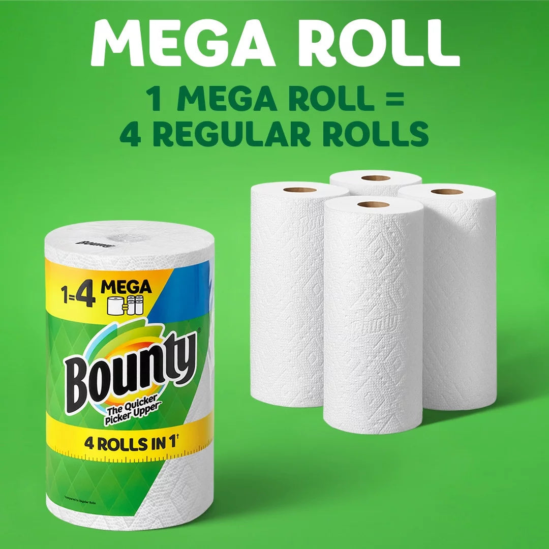 Paper Towels, 6 Mega Rolls, White T22158