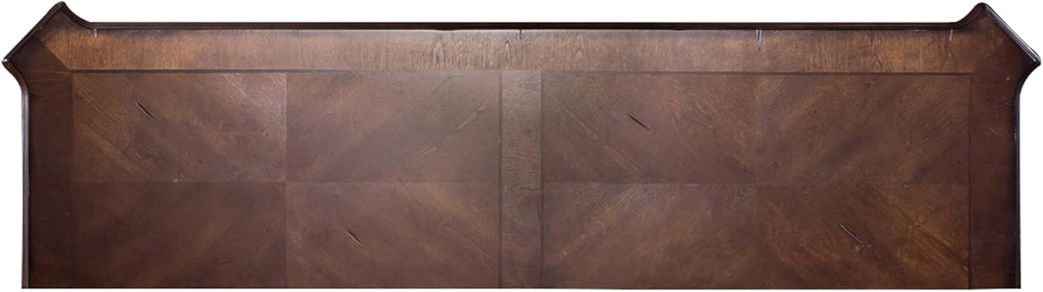 8 Drawer Double Dresser, Brownstone Finish C388