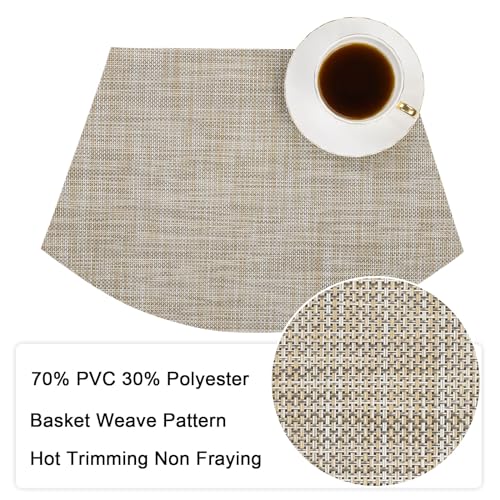 Wedge Placemats Set of 4, Heat Resistant, Wipe Clean M766
