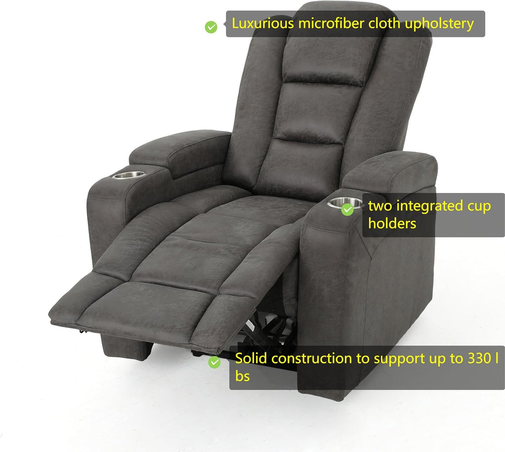 Power Recliner Chair with USB Port and Cup Holders N798234