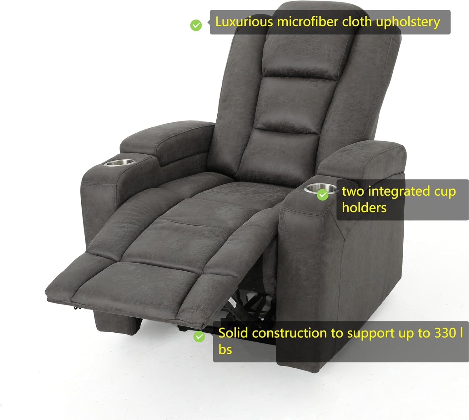 Power Recliner Chair with USB Port and Cup Holders N798234
